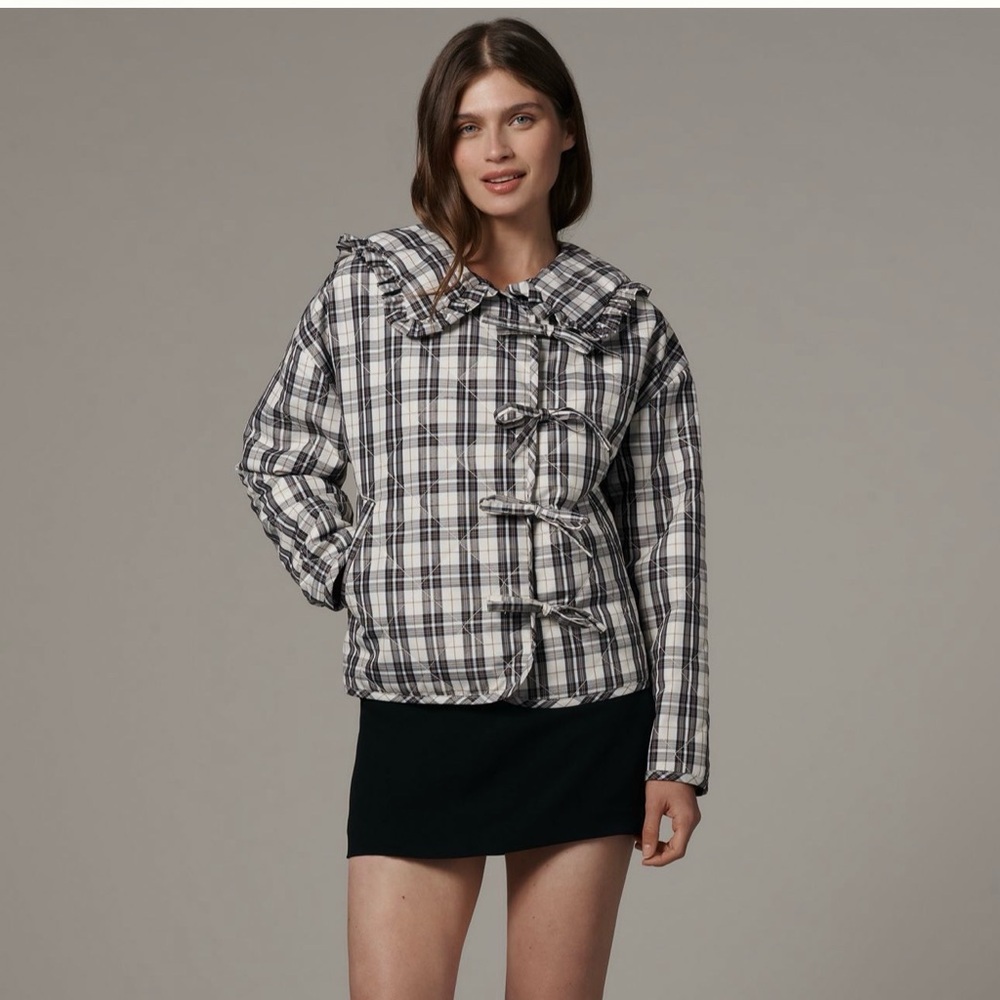 Maeve Hazel Quilted Plaid Jacket